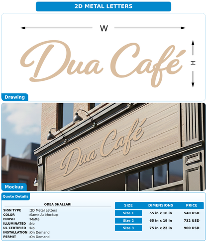 CUSTOM MOCKUP SIGN FOR Odea Shallari
