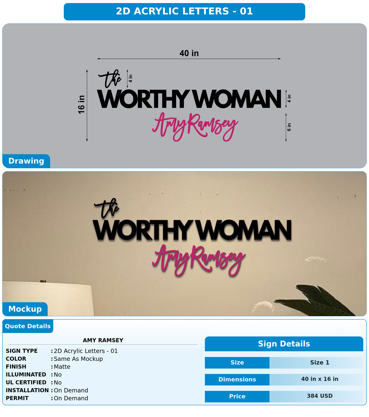 CUSTOM MOCKUP SIGN FOR amy ramsey