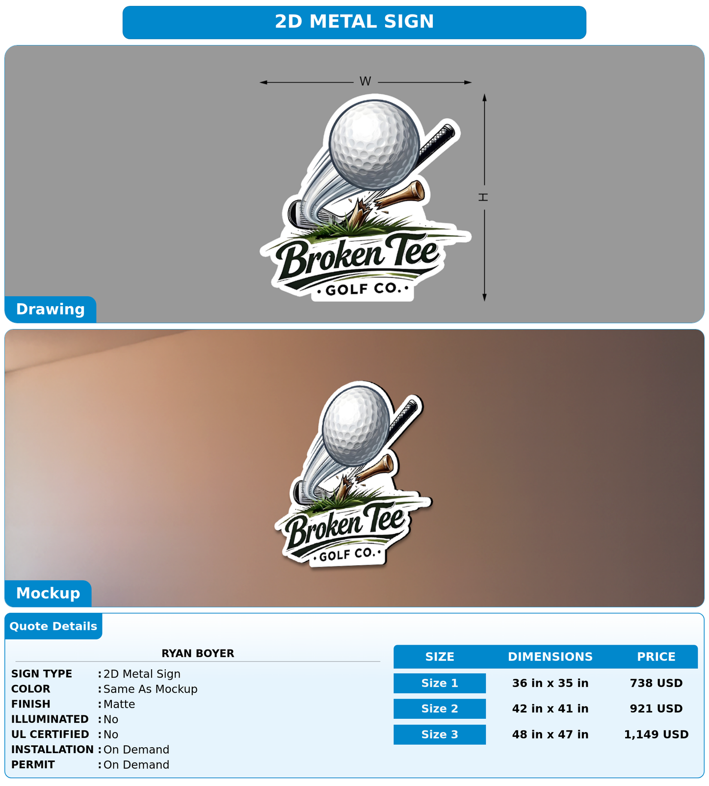 CUSTOM MOCKUP SIGN FOR Ryan Boyer