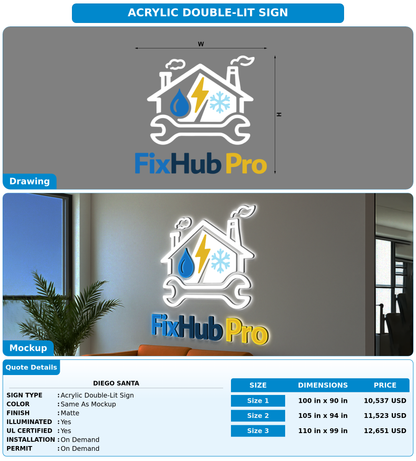 CUSTOM MOCKUP SIGN FOR Diego santa