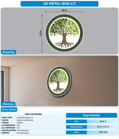 CUSTOM MOCKUP SIGN FOR Tara Hatzmann