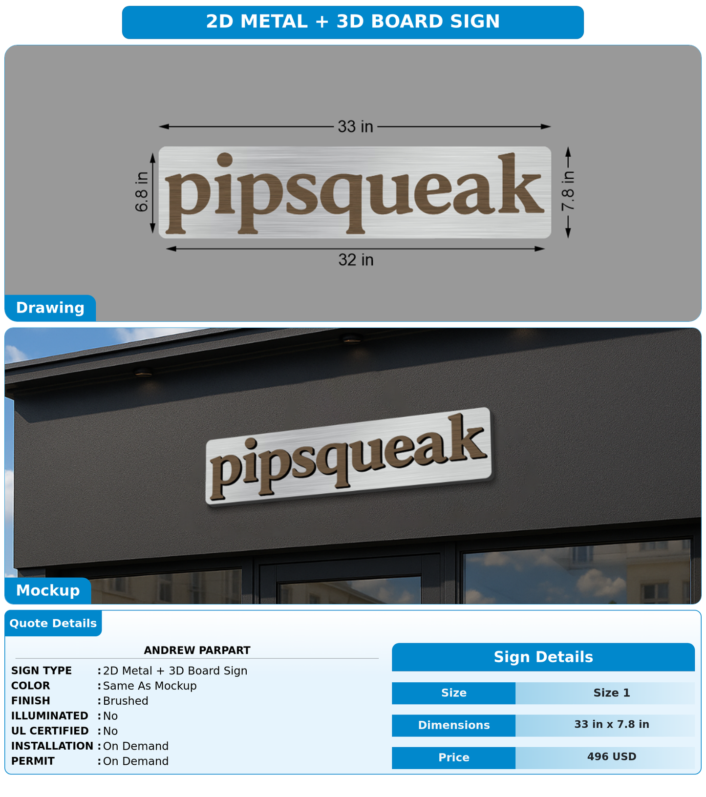 CUSTOM MOCKUP SIGN FOR Andrew Parpart