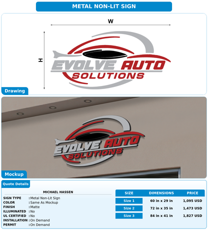 CUSTOM MOCKUP SIGN FOR Michael Hassen
