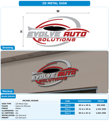 CUSTOM MOCKUP SIGN FOR Michael Hassen