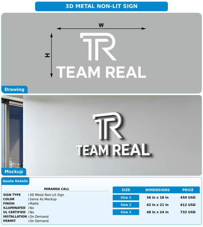 CUSTOM MOCKUP SIGN FOR Miranda Call