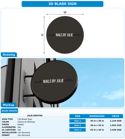 CUSTOM MOCKUP SIGN FOR Julie Newton