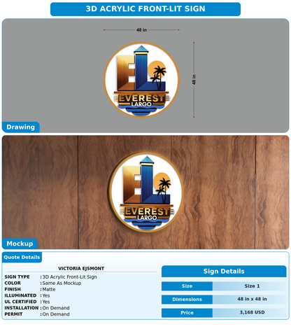 CUSTOM MOCKUP SIGN FOR Victoria Ejsmont