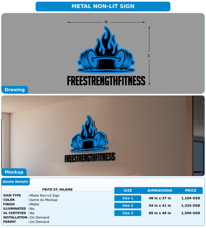 CUSTOM MOCKUP SIGN FOR Frito St. Hilaire