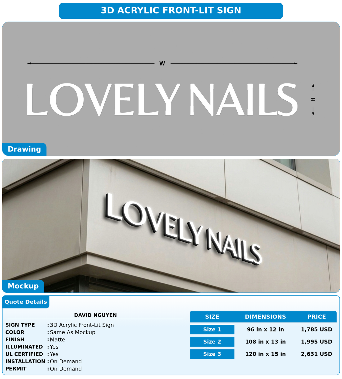 CUSTOM MOCKUP SIGN FOR David nguyen