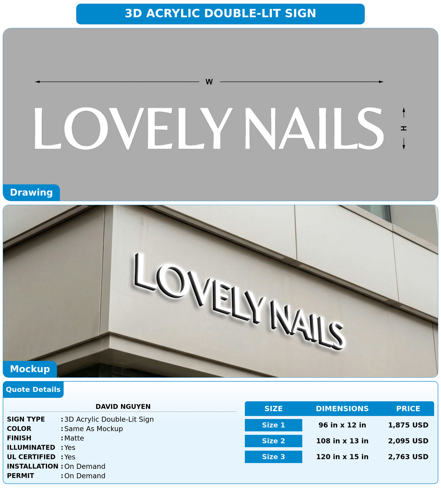 CUSTOM MOCKUP SIGN FOR David nguyen