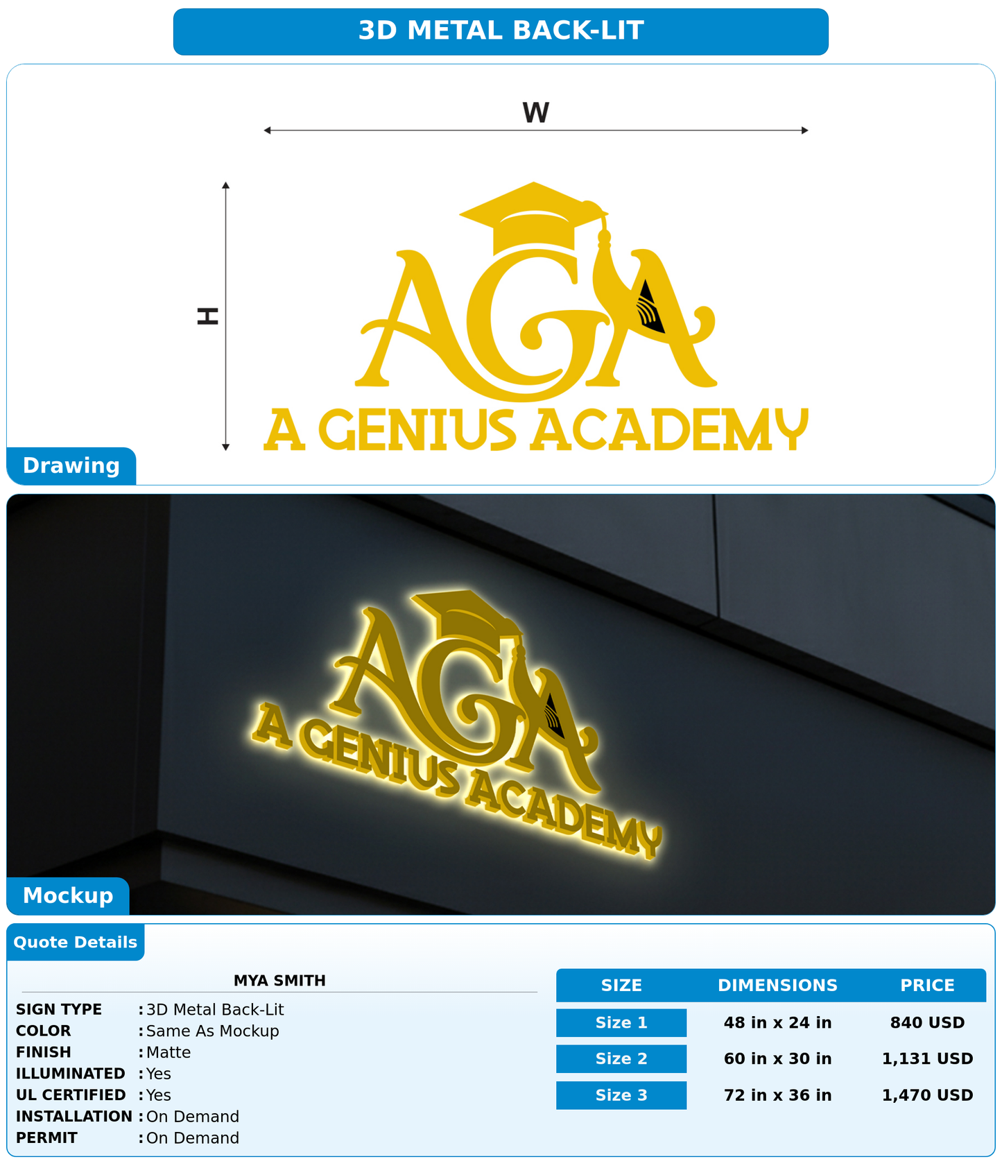 CUSTOM MOCKUP SIGN FOR Mya Smith
