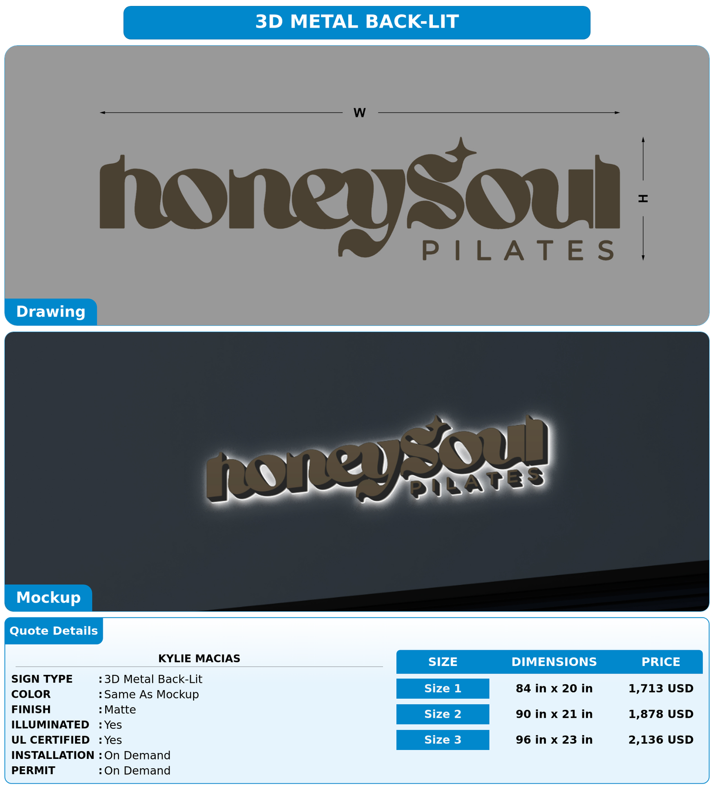 CUSTOM MOCKUP SIGN FOR Kylie Macias