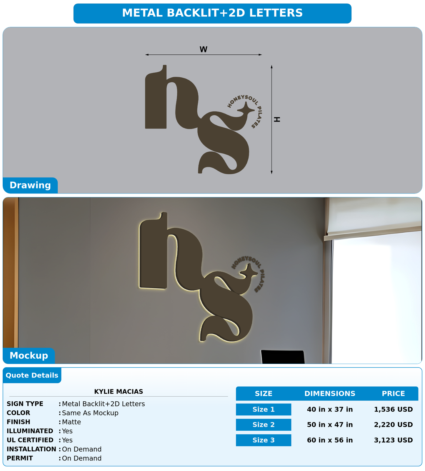 CUSTOM MOCKUP SIGN FOR Kylie Macias