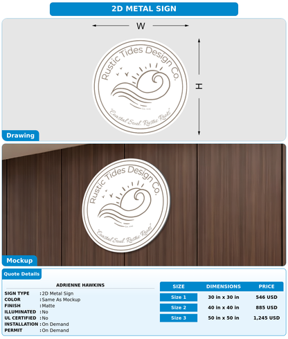 CUSTOM MOCKUP SIGN FOR Adrienne Hawkins