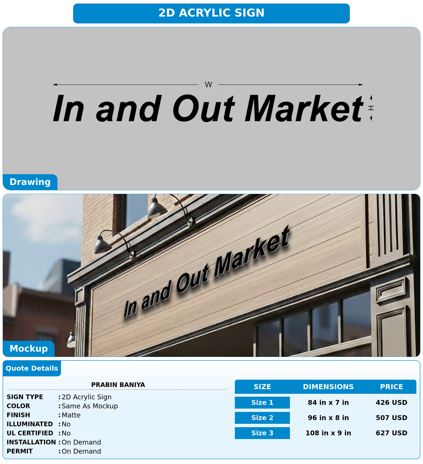 CUSTOM MOCKUP SIGN FOR Prabin Baniya