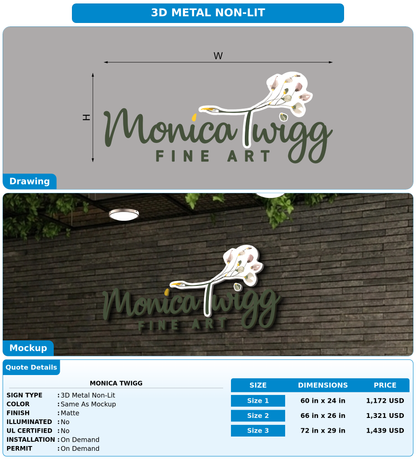 CUSTOM MOCKUP SIGN FOR Monica Twigg