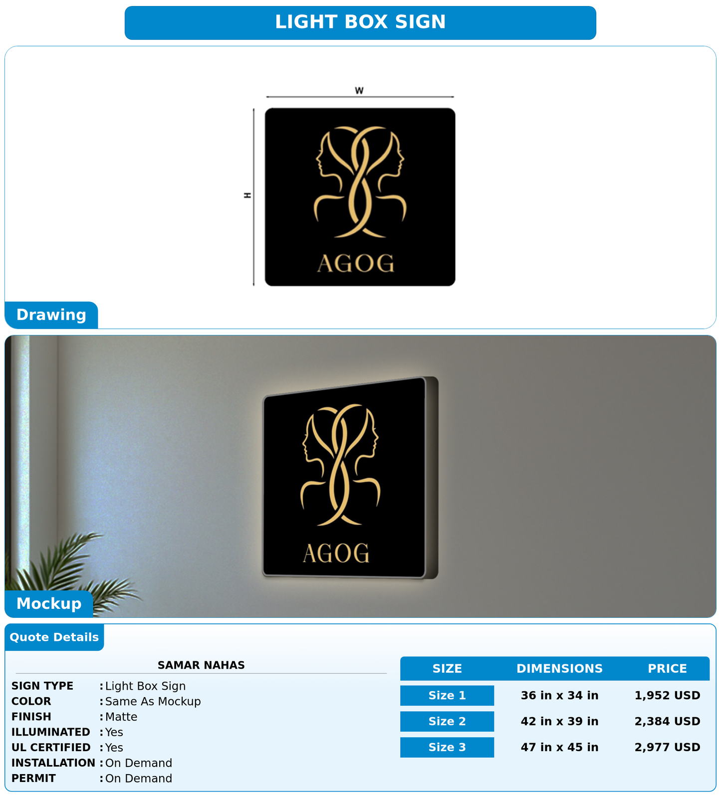 CUSTOM MOCKUP SIGN FOR Samar Nahas