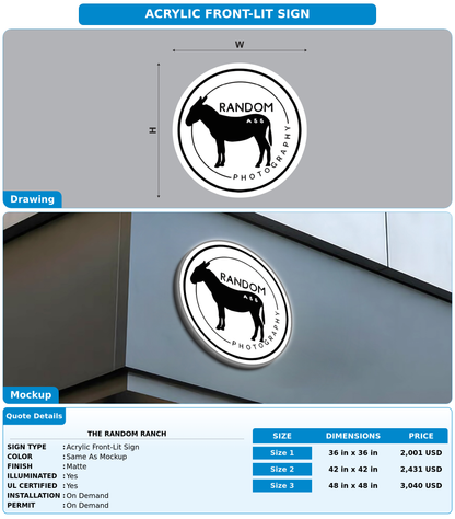 CUSTOM MOCKUP SIGN FOR The Random Ranch
