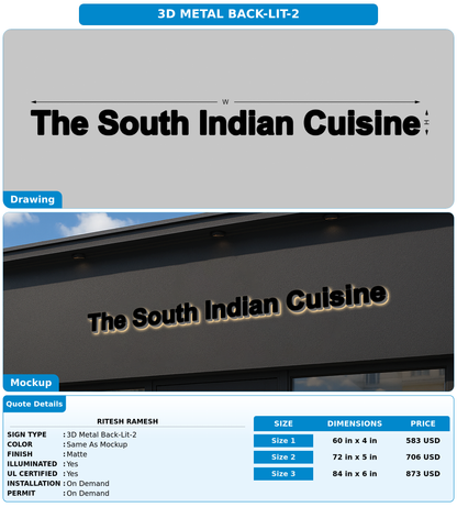 CUSTOM MOCKUP SIGN FOR Ritesh Ramesh