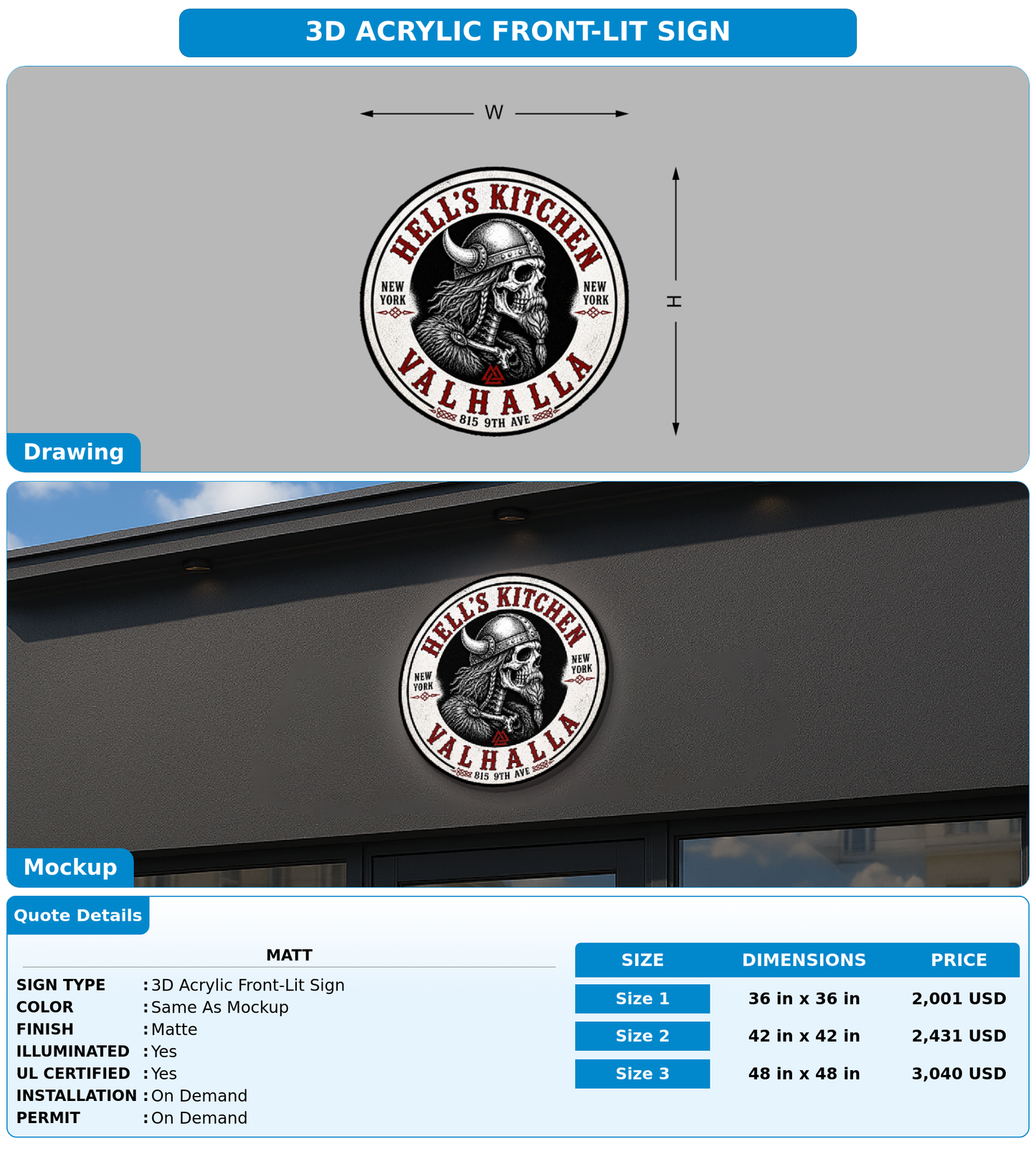 CUSTOM MOCKUP SIGN FOR Matt