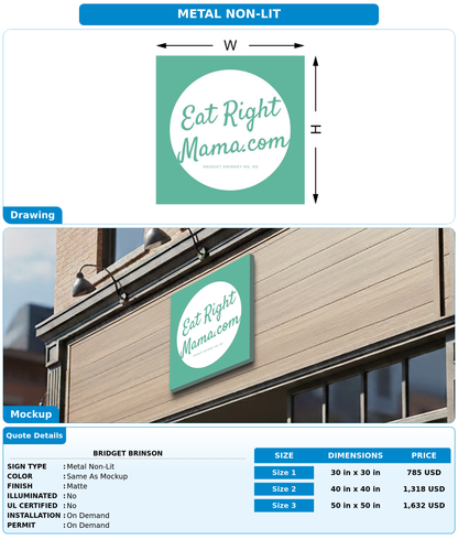 CUSTOM MOCKUP SIGN FOR Bridget Brinson
