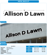 CUSTOM MOCKUP SIGN FOR Allison D