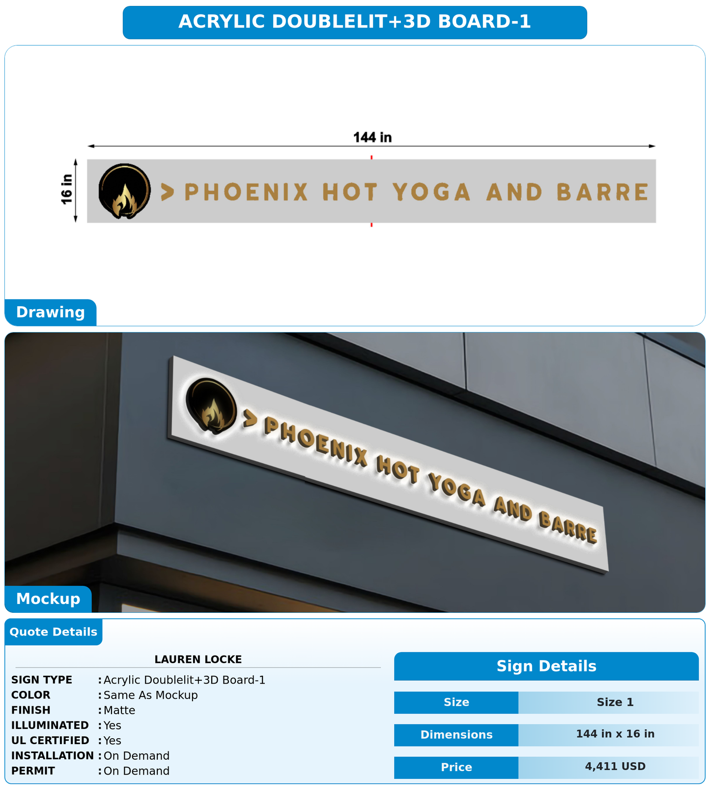 CUSTOM MOCKUP SIGN FOR Lauren Locke