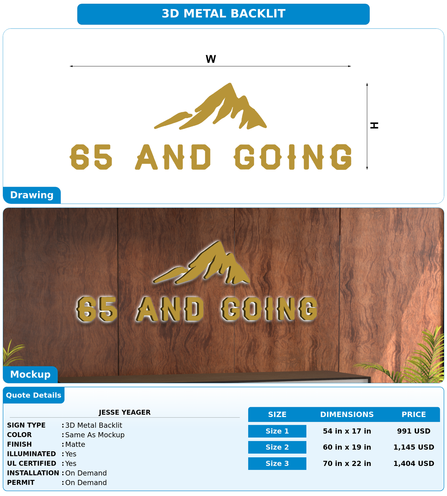 CUSTOM MOCKUP SIGN FOR Jesse yeager