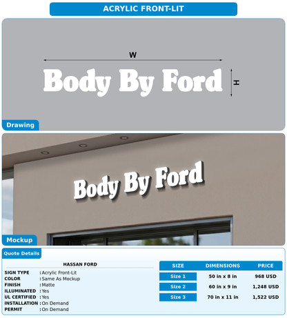CUSTOM MOCKUP SIGN FOR Hassan Ford