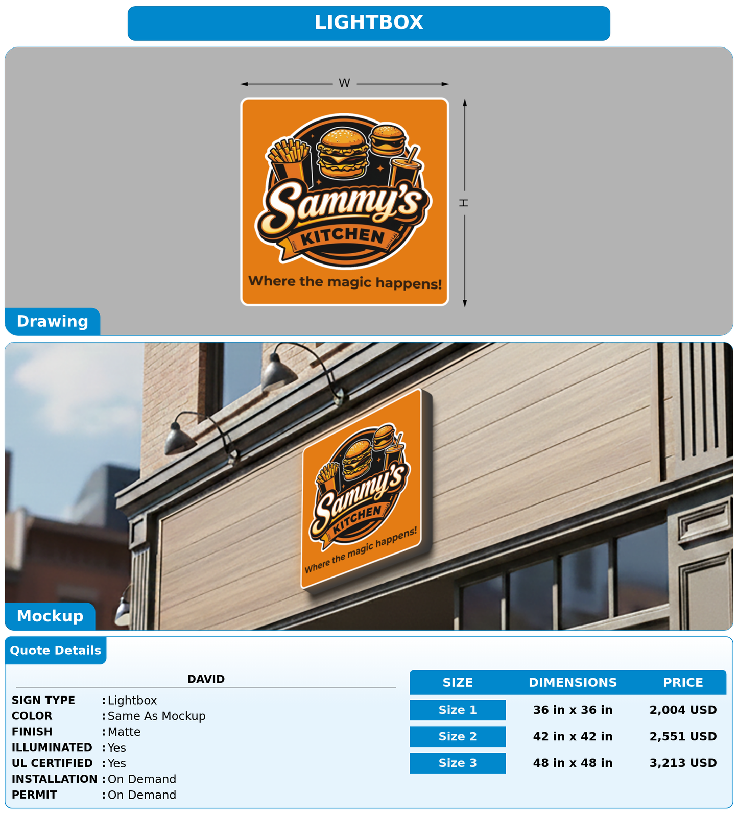 CUSTOM MOCKUP SIGN FOR David