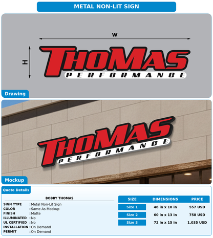 CUSTOM MOCKUP SIGN FOR BOBBY THOMAS