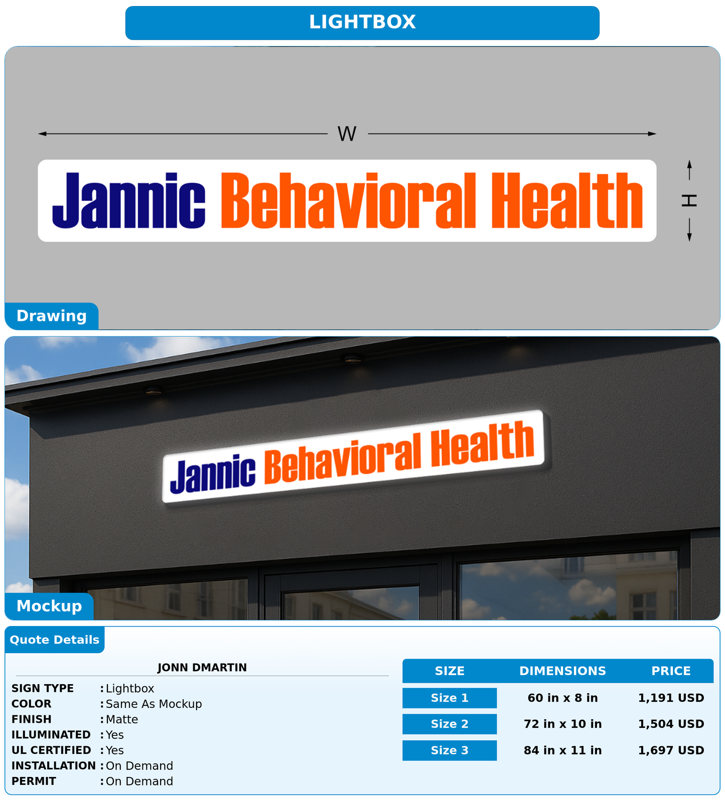 CUSTOM MOCKUP SIGN FOR Jonn DMartin