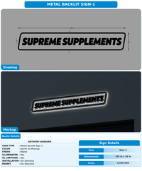 CUSTOM MOCKUP SIGN FOR Anthony Barrera