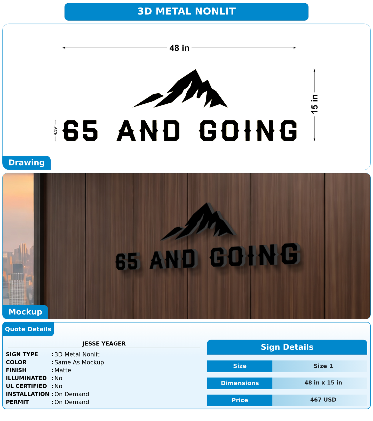 CUSTOM MOCKUP SIGN FOR Jesse yeager