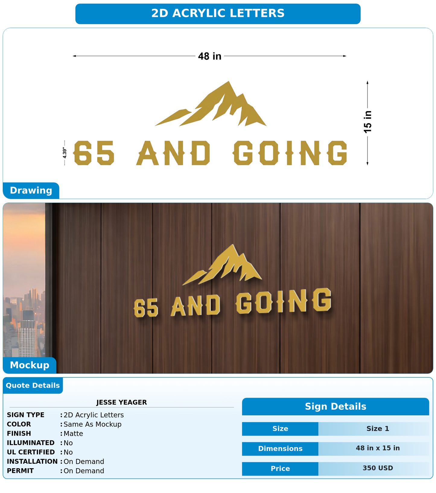 CUSTOM MOCKUP SIGN FOR Jesse yeager