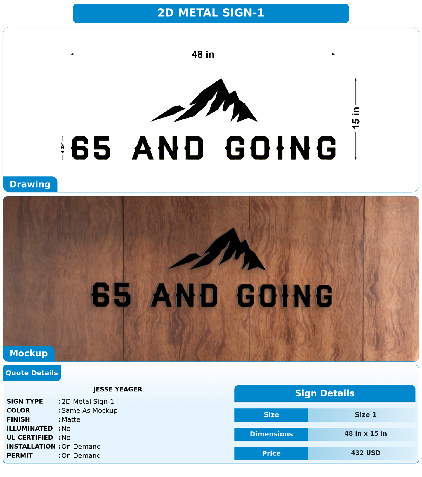CUSTOM MOCKUP SIGN FOR Jesse yeager