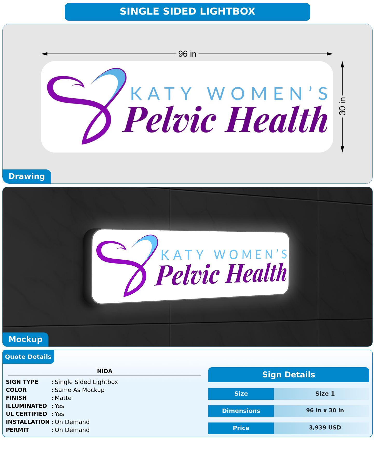 CUSTOM MOCKUP SIGN FOR Nida