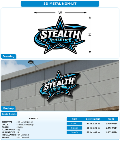 CUSTOM MOCKUP SIGN FOR Christy