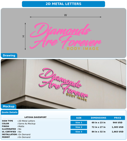 CUSTOM MOCKUP SIGN FOR LaTisha Davenport