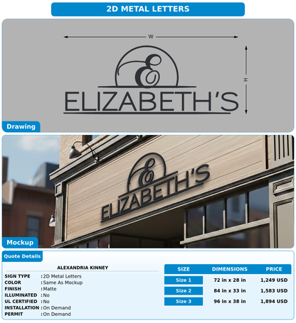 CUSTOM MOCKUP SIGN FOR Alexandria Kinney