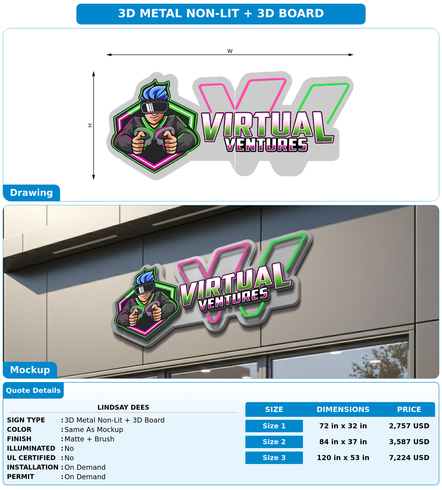 CUSTOM MOCKUP SIGN FOR Lindsay Dees