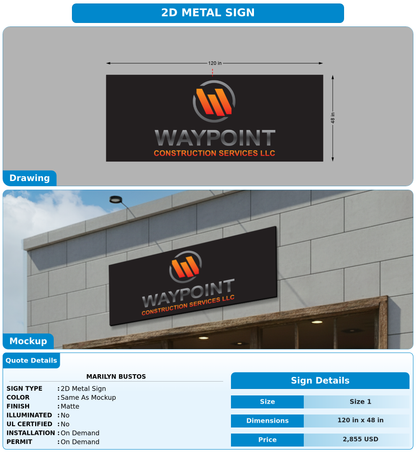 CUSTOM MOCKUP SIGN FOR Marilyn Bustos