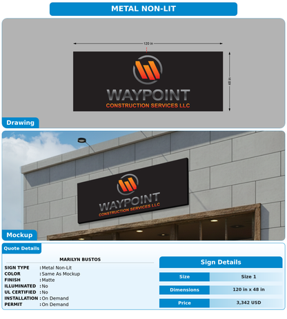 CUSTOM MOCKUP SIGN FOR Marilyn Bustos