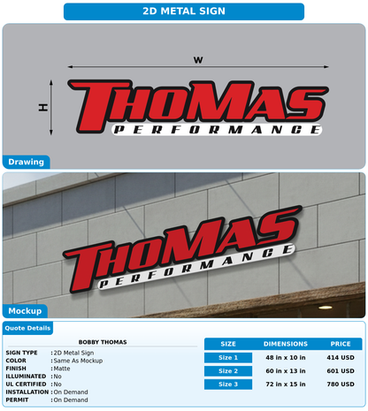 CUSTOM MOCKUP SIGN FOR BOBBY THOMAS