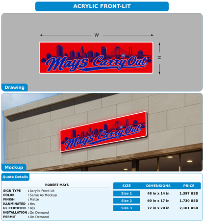 CUSTOM MOCKUP SIGN FOR Robert Mays