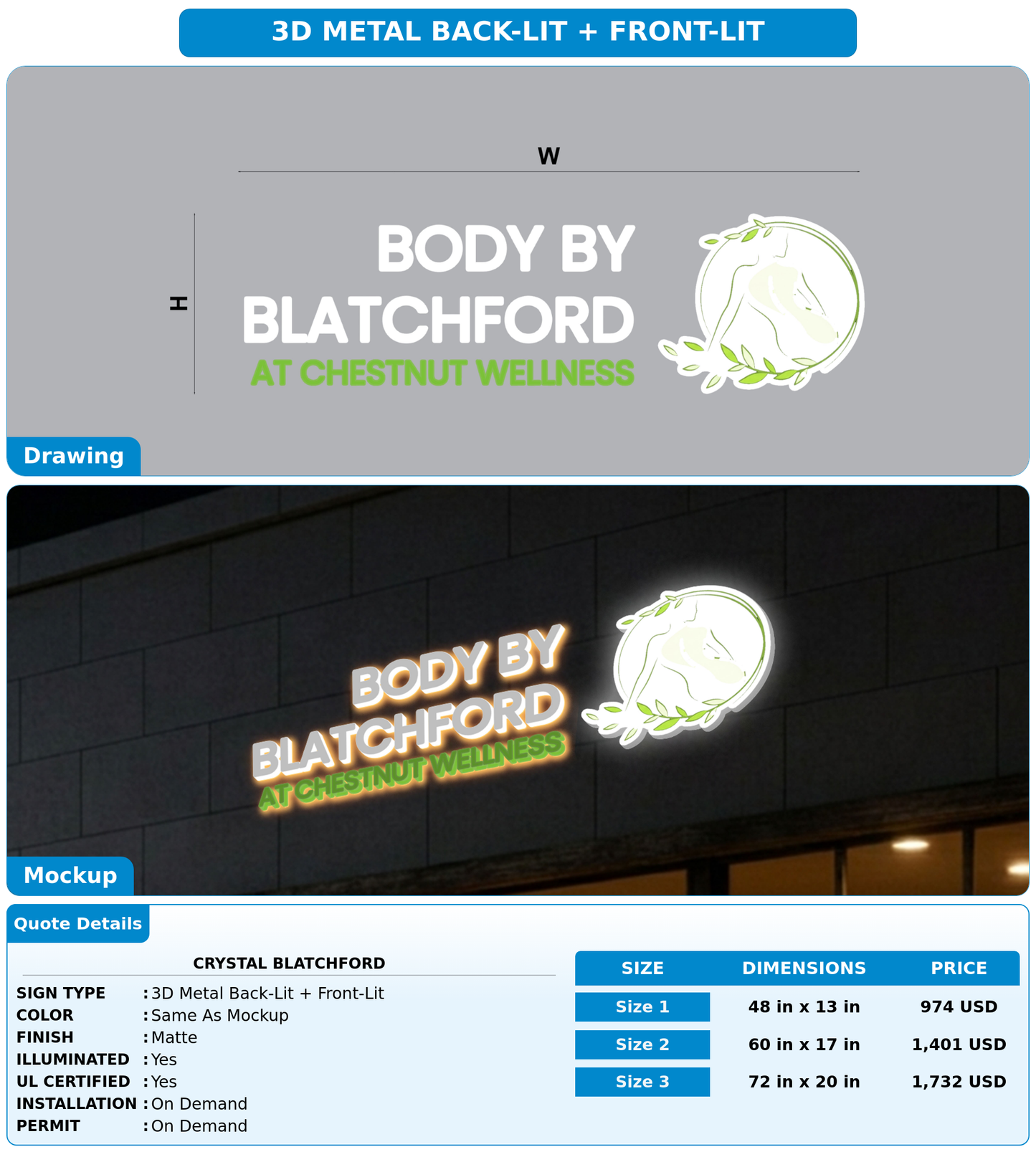 CUSTOM MOCKUP SIGN FOR Crystal Blatchford