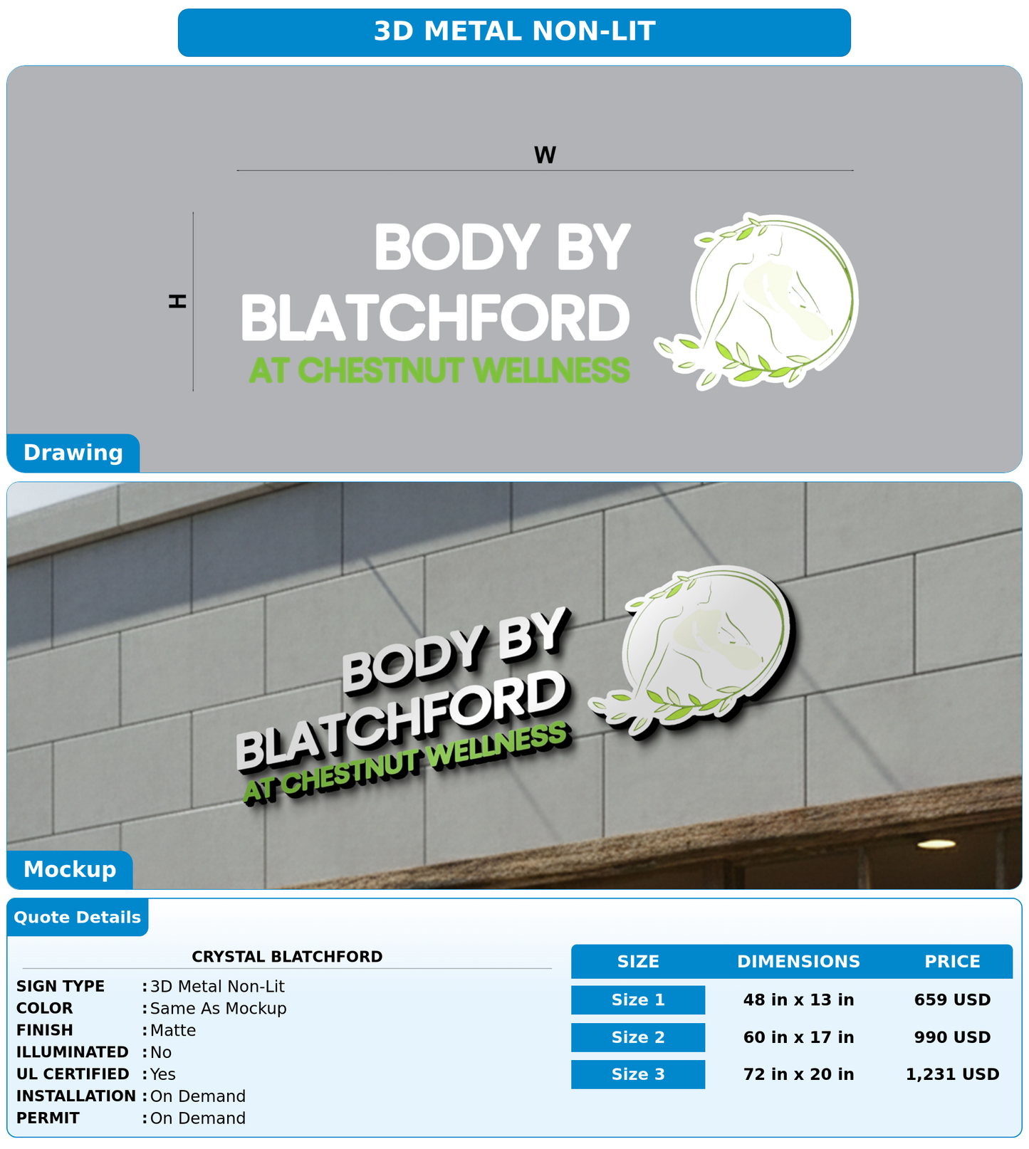 CUSTOM MOCKUP SIGN FOR Crystal Blatchford