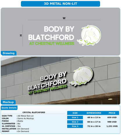 CUSTOM MOCKUP SIGN FOR Crystal Blatchford