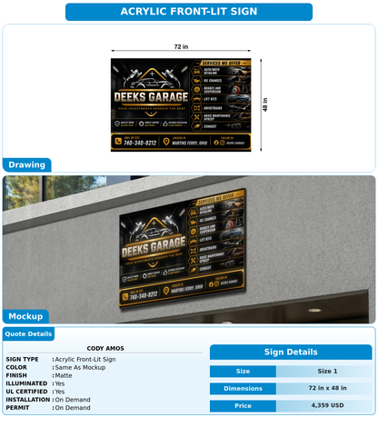 CUSTOM MOCKUP SIGN FOR Cody Amos