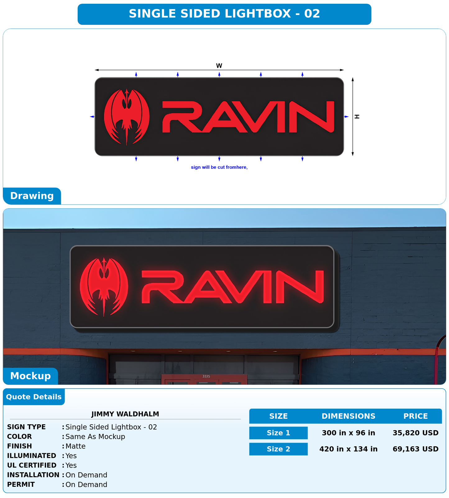 CUSTOM MOCKUP SIGN FOR jimmy waldhalm